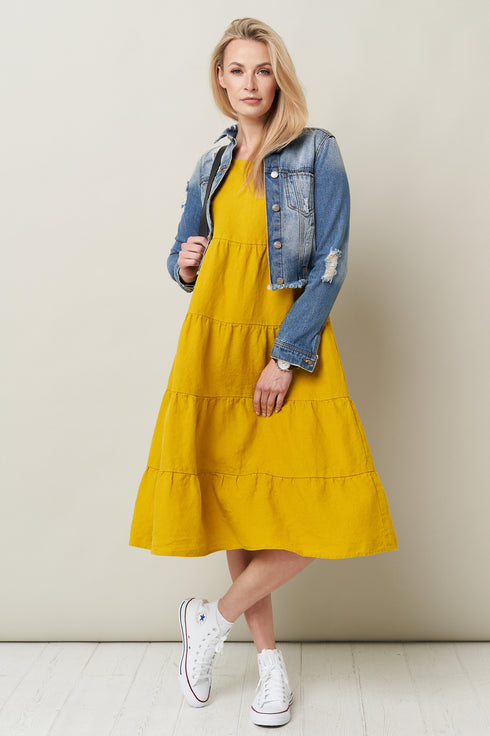Image 13 of Vintage linen dress made from high-quality breathable fabric Mari from Baltic Linen